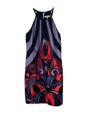 Banana Republic Psychedelic Pattern Mini Halter Slip Dress Sz 2